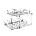 2 Layer Stainless Steel Cabinet Dish Storage basket